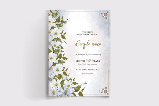 Vector guarde la fecha plantillas de invitación de boda