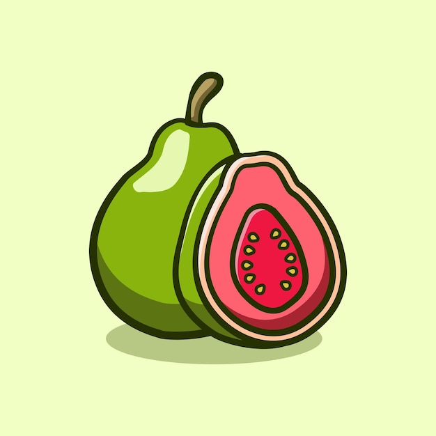 guayaba lindo concepto de ilustración en estilo de dibujos animados