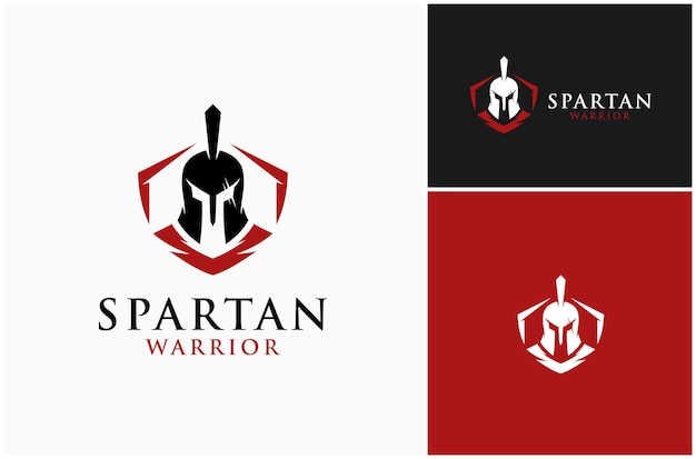 Guerrero espartano Esparta gladiador soldado griego armadura protección vectorial Ilustración del diseño del logotipo