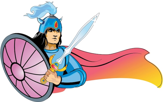 Guerrero joven personaje vikingo