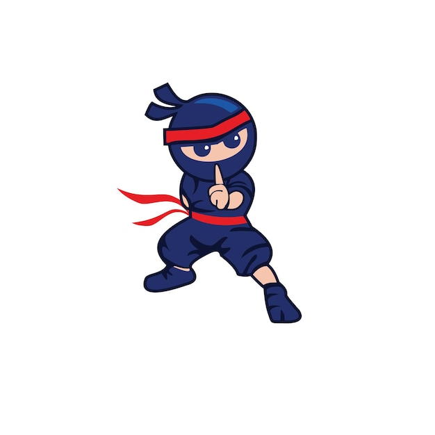 Guerrero ninja creativo dibujado a mano Vector