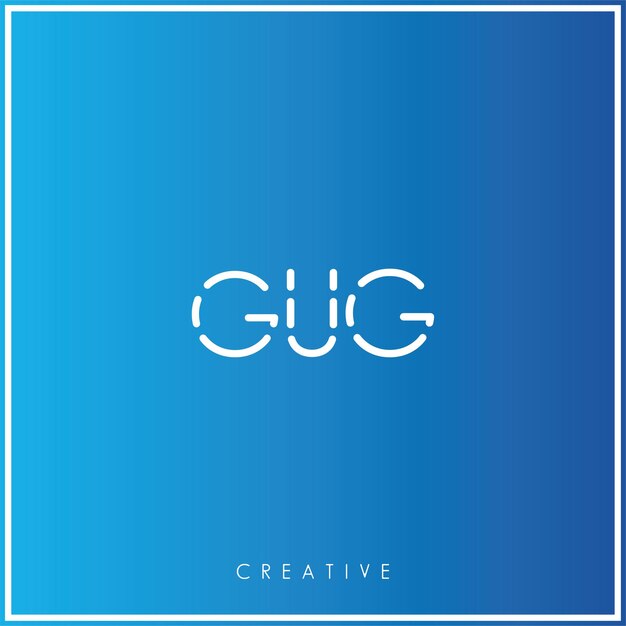 GUG Premium Vector último diseño de logotipo diseño creativo logotipo vector ilustración monograma logotipo mínimo