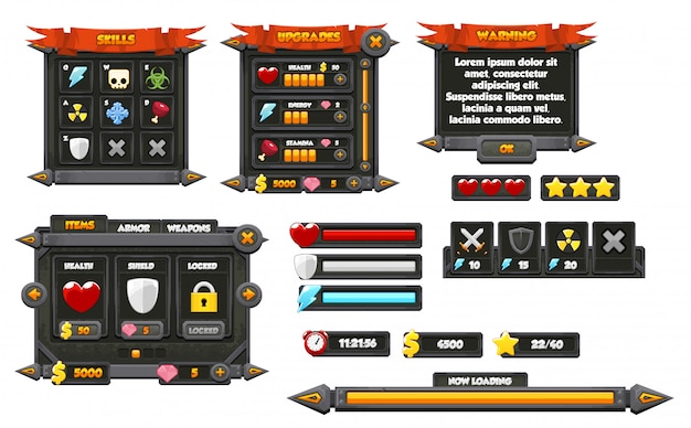 GUI de juego medieval