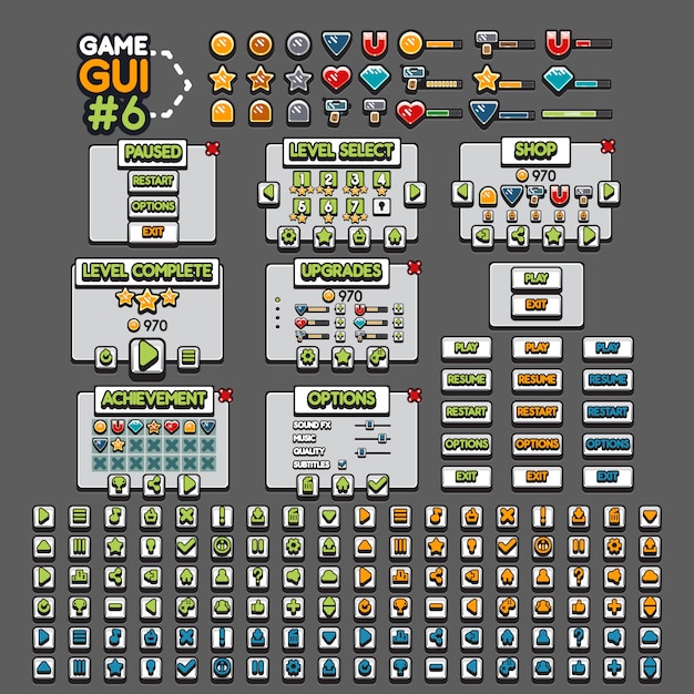 Vector gui del juego