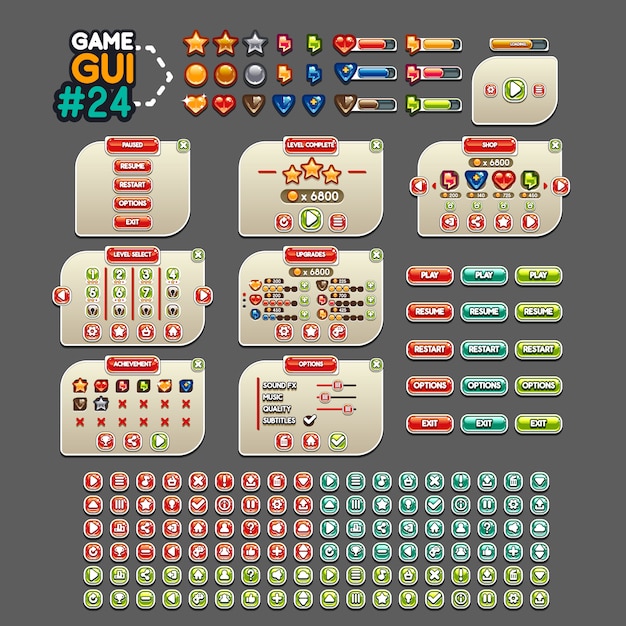 Vector gui del juego