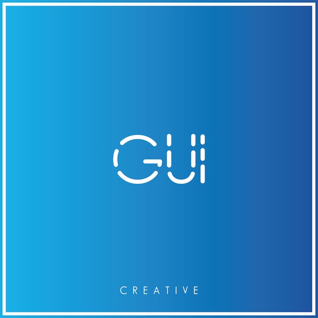 GUI Premium Vector último diseño de logotipo diseño creativo logotipo vector ilustración monograma logotipo mínimo