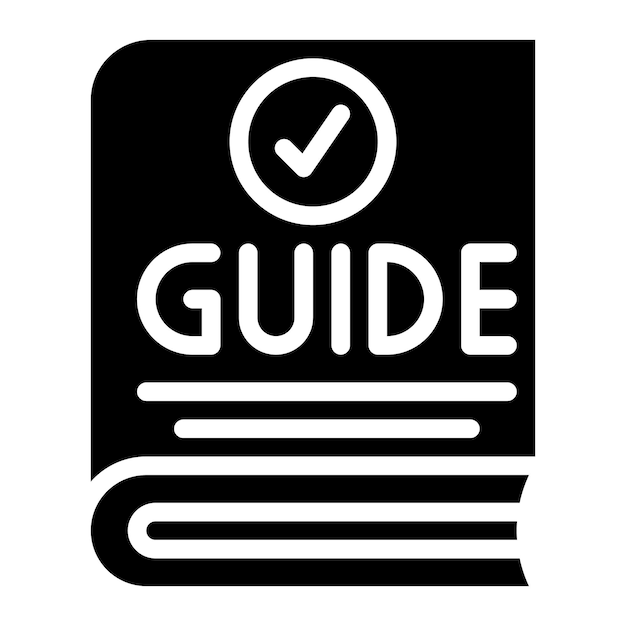Guía la imagen vectorial del icono Se puede utilizar para imprimir
