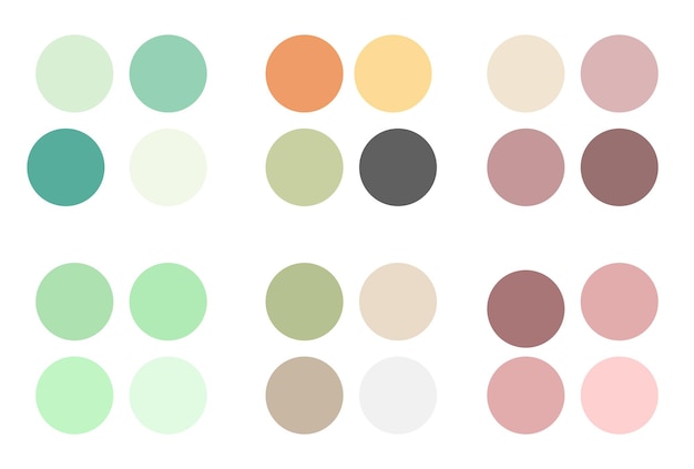 Guía de paleta de colores abstractos