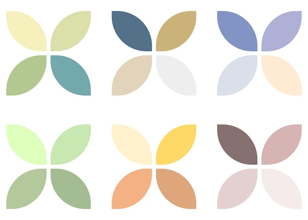Guía de paleta de colores abstractos