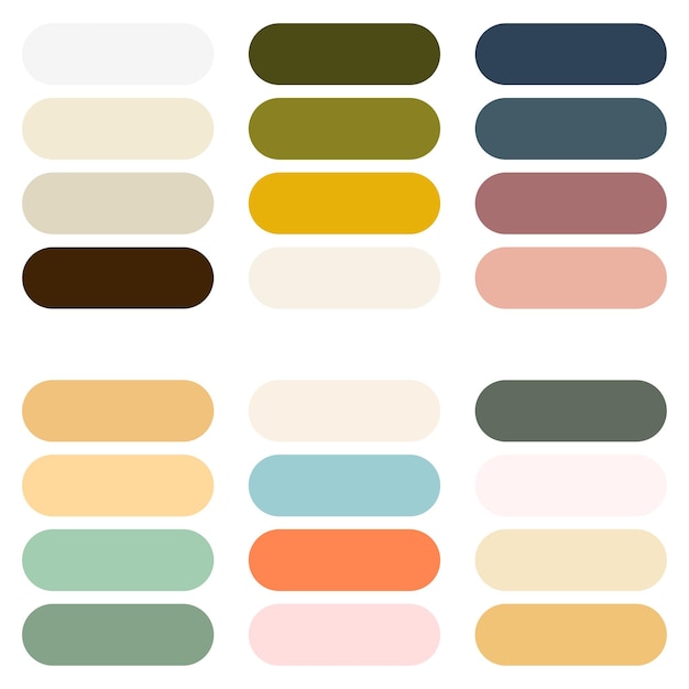 Vector guía de paleta de colores abstractos