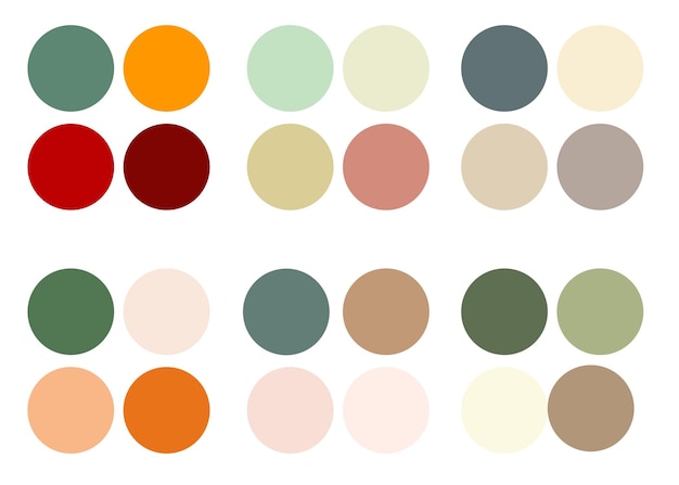 Guía de paleta de colores abstractos