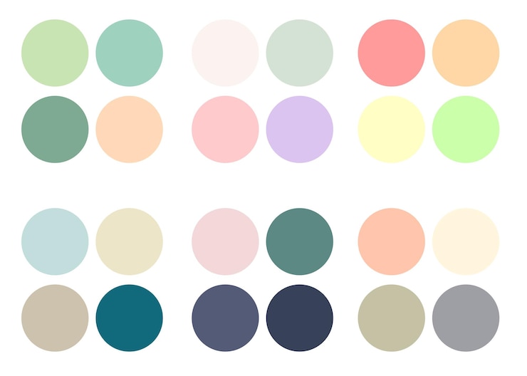 Guía de paleta de colores abstractos