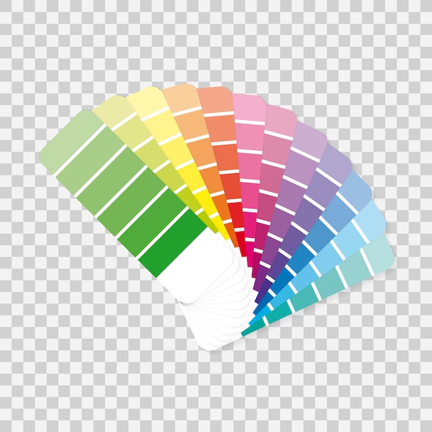 Vector guía de paleta de colores sobre fondo gris.