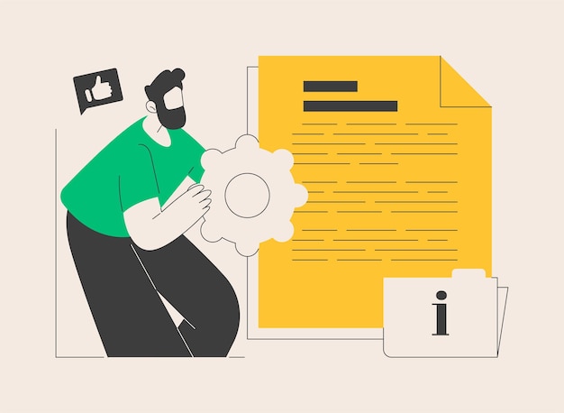 Guía de servicio al cliente abstracto concepto ilustración vectorial