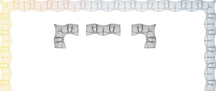 Vector guilloche de borde para diseño de seguridad33