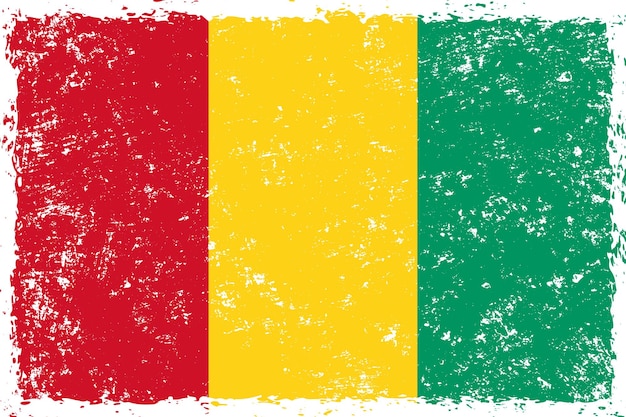 Guinea bandera grunge estilo angustiado