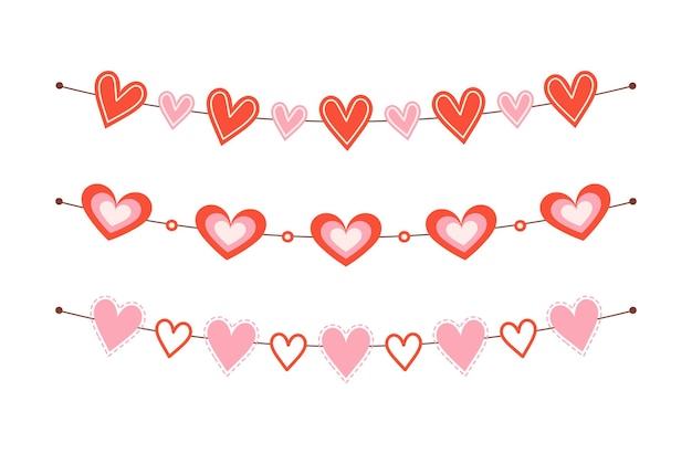 La guirlanda del corazón del día de San Valentín