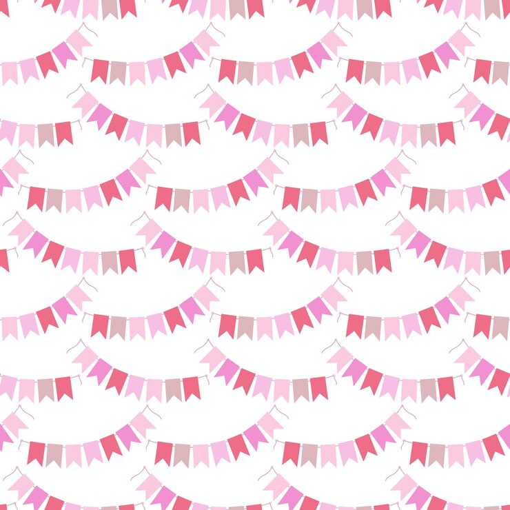 Vector guirlandas de banderas festivas en un patrón sin costuras en tonos suaves de moda para el fondo de las fiestas