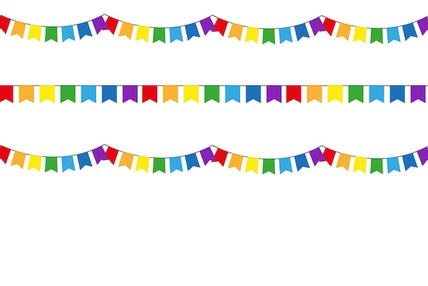 Guirnalda de carnaval con banderas Decoración de festivales y ferias Banderines decorativos coloridos para fiestas