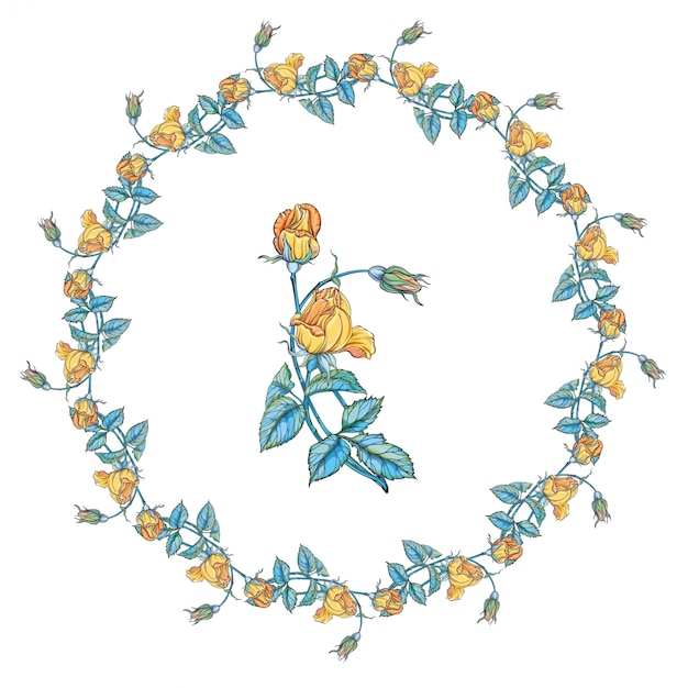 Guirnalda floral marco floral