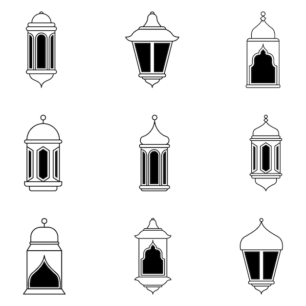 Guirnalda de linternas orientales de Ramadán Kareem tradicional árabe