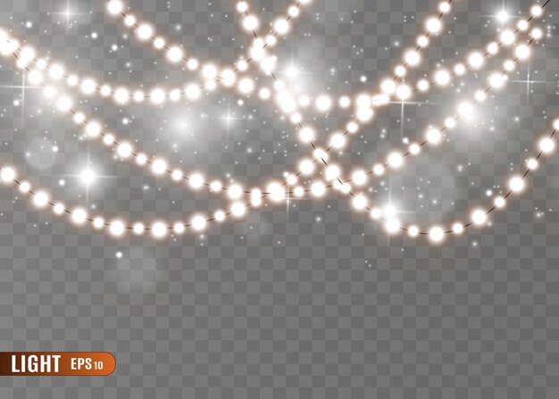 Guirnalda de luces aisladas.