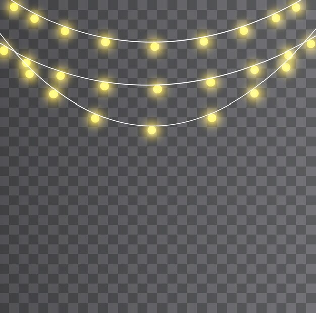 Guirnalda de luces brillantes.