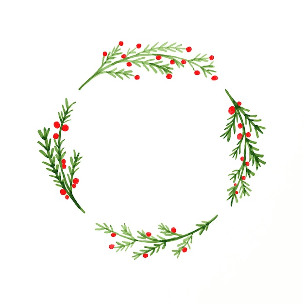 Guirnalda de Navidad acuarela