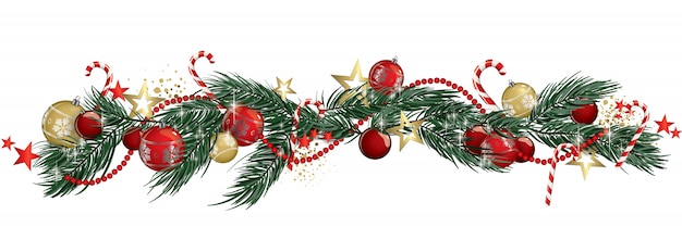 Guirnalda de navidad aislado