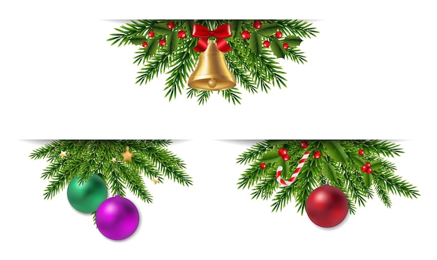 Guirnalda de Navidad con bolas de Navidad y adornos
