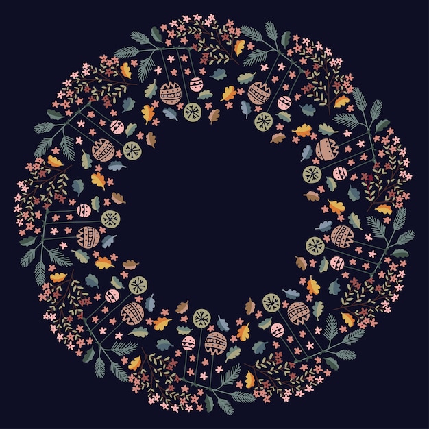Guirnalda de navidad diseño vectorial.
