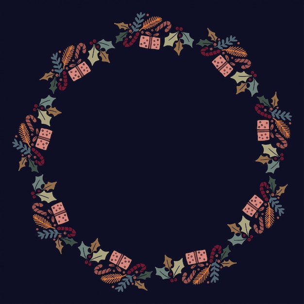 Guirnalda de navidad diseño vectorial.