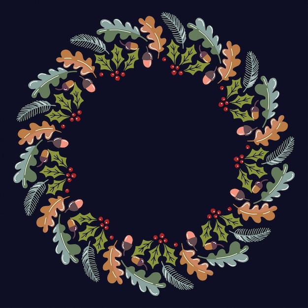 Guirnalda de navidad diseño vectorial.