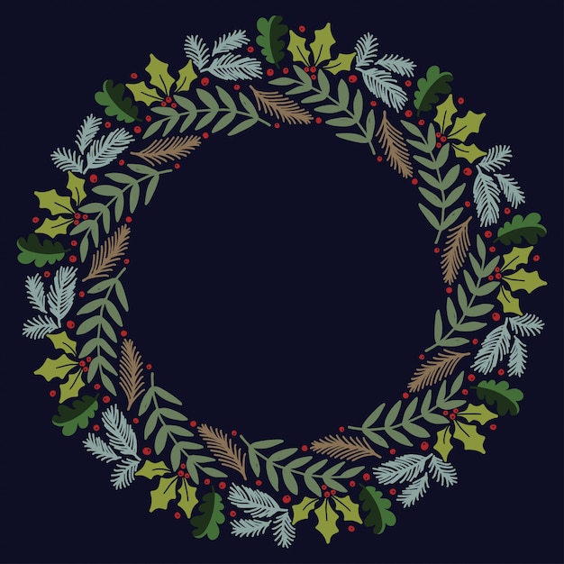 Guirnalda de navidad diseño vectorial.