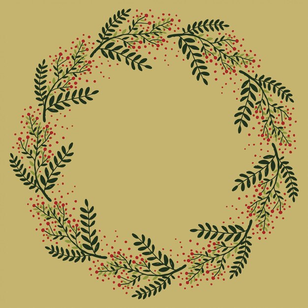 Guirnalda de navidad diseño vectorial.