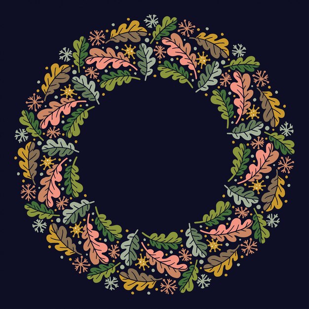 Guirnalda de navidad diseño vectorial.