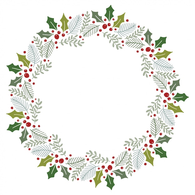 Guirnalda de navidad diseño vectorial.