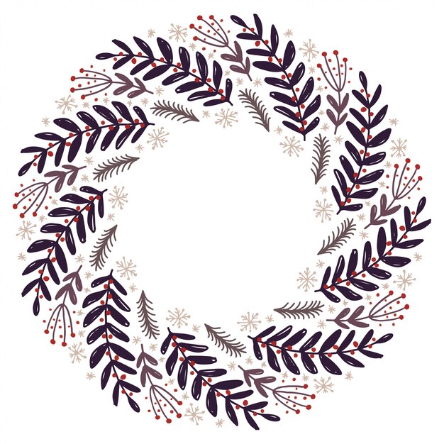 Guirnalda de navidad diseño vectorial.