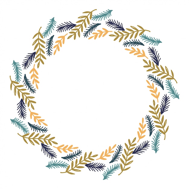 Guirnalda de navidad diseño vectorial.
