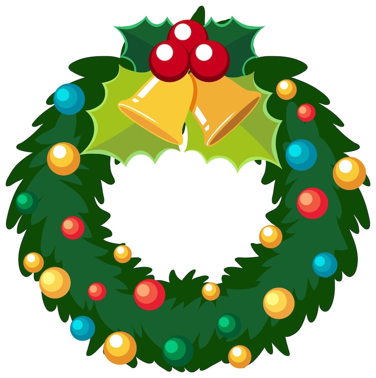 Vector guirnalda de la navidad en el fondo blanco
