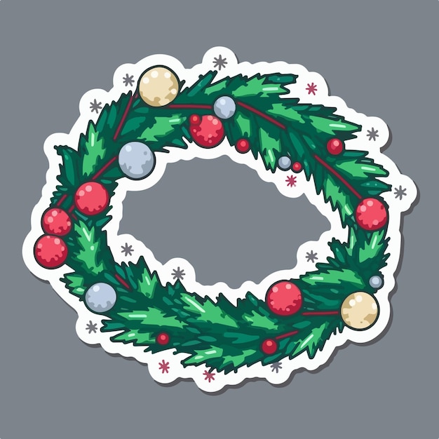 Guirnalda de Navidad pegatina de dibujos animados elementos de pegatinas de omela de Navidad vacaciones de año nuevo