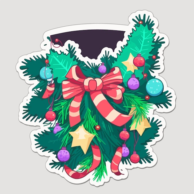 Guirnalda navideña pegatina de dibujos animados navidad omela paquete de pegatinas Vacaciones de invierno