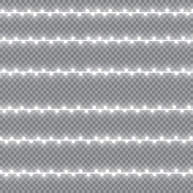 Guirnaldas, efectos de luces de decoración navideña.