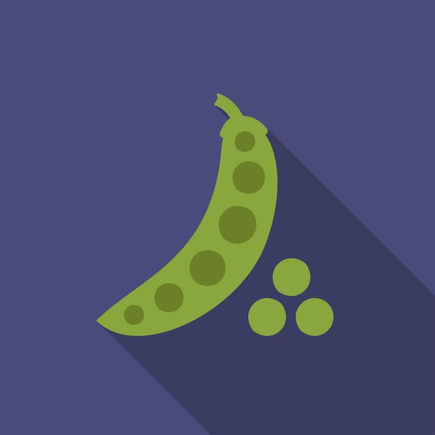 Guisantes verdes Icono de verduras Ilustración vectorial
