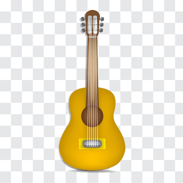 Vector guitarra clásica acústica