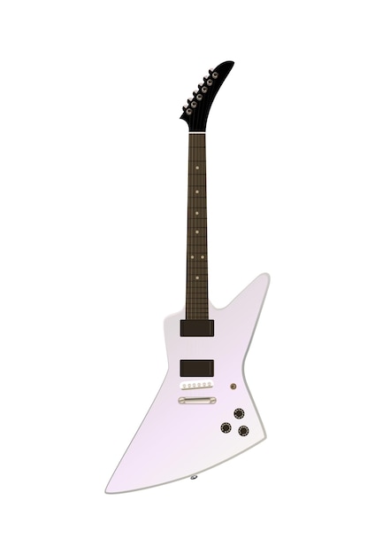 Vector guitarra eléctrica moderna blanca