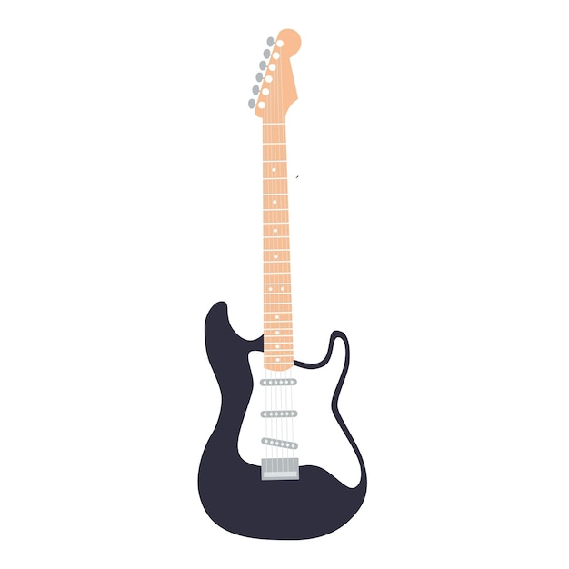 Guitarra eléctrica vectorial, instrumento de rock musical