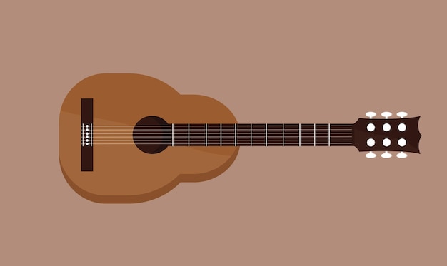 Guitarra instrumento musical vector tarjeta logo músico