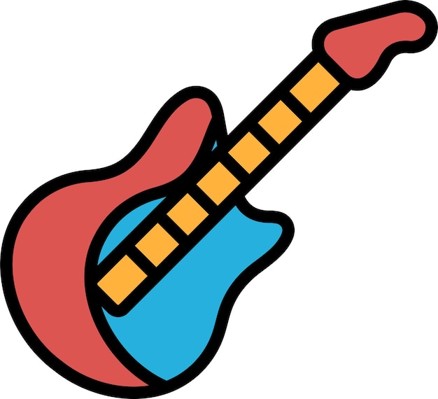 Una guitarra se muestra en blanco y negro