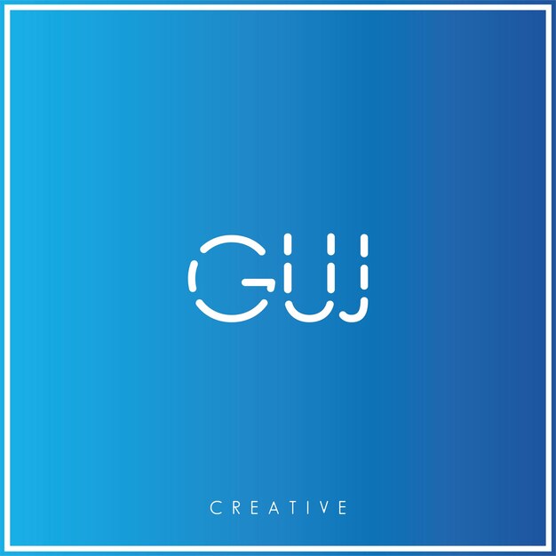GUJ Premium Vector último diseño de logotipo diseño creativo logotipo vector ilustración monograma logotipo mínimo